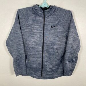 Nike Hoodie Mens Large Blue Spotlight Basketball Jacket Full ZIp Dri Fit